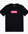 FILTH. Tee - Black With Pink Logo